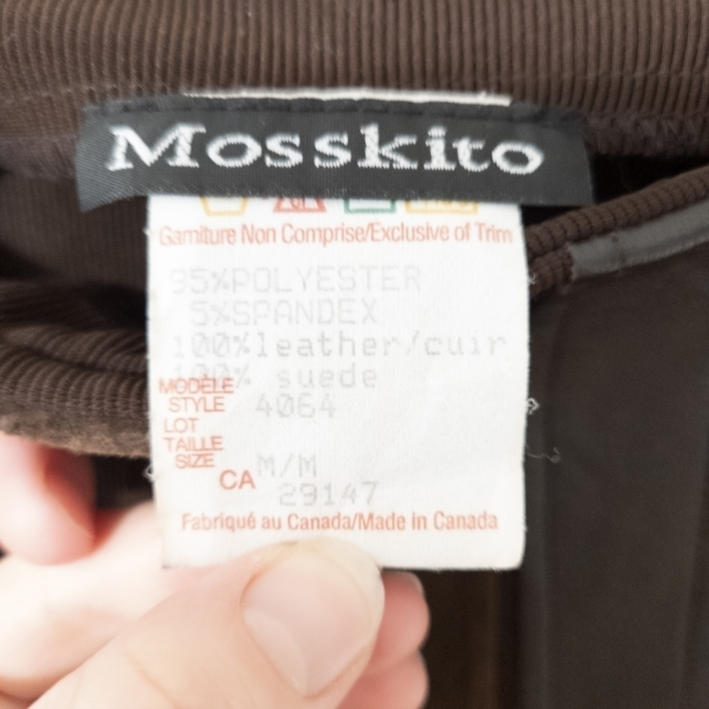 Vintage mosskito Y2K flared Leather striped flared Pants size Medium - Picture 7 of 7